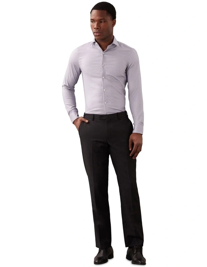 Slim Fit Mid Twill Woven Shirt in Navy image 3