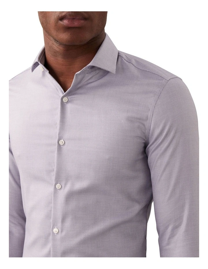 Slim Fit Mid Twill Woven Shirt in Navy image 4