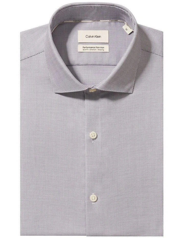 Slim Fit Mid Twill Woven Shirt in Navy image 5