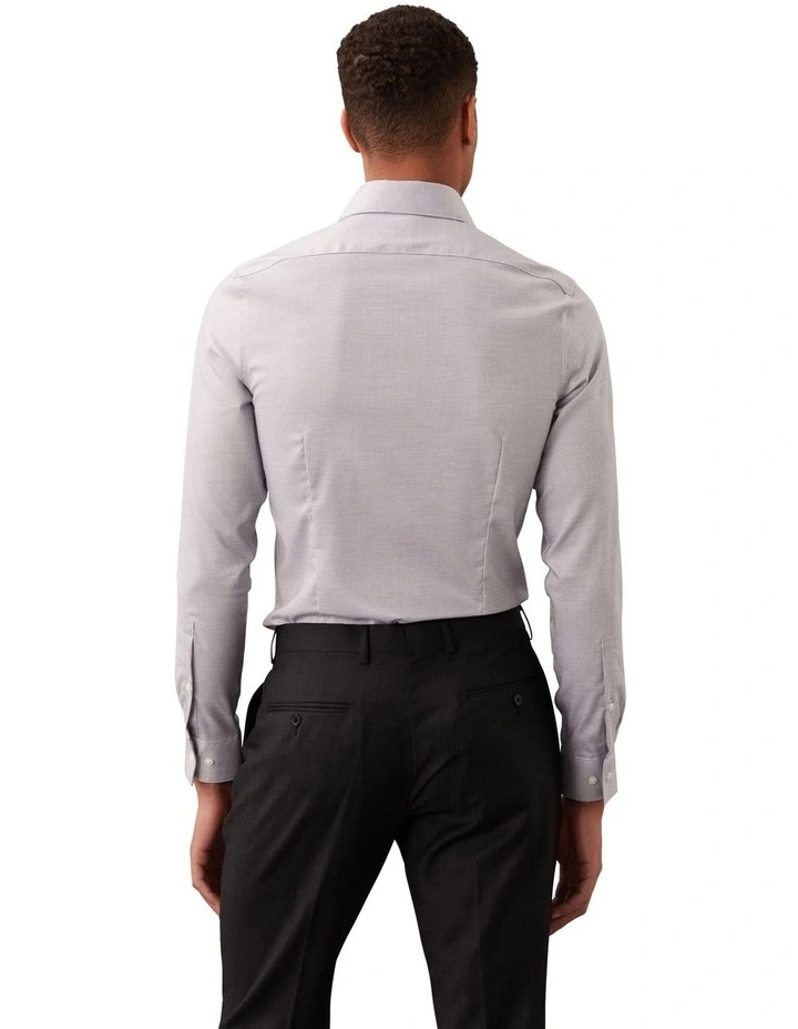 Slim Fit Mid Twill Woven Shirt in Grey image 3