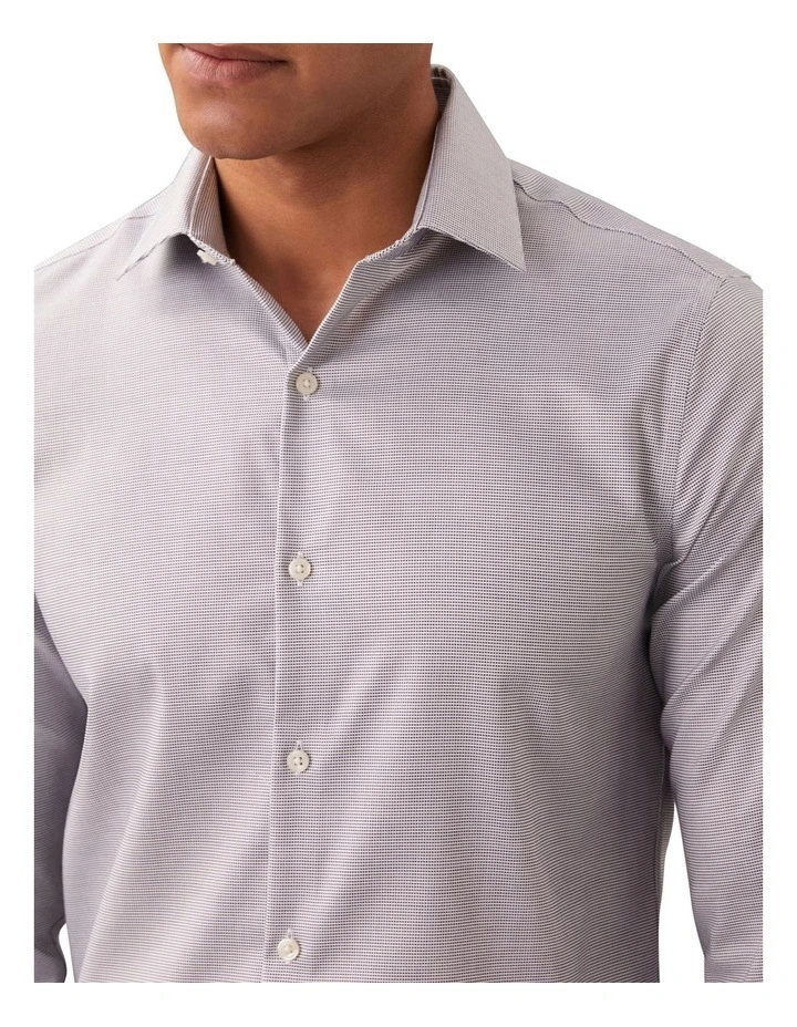 Slim Fit Mid Twill Woven Shirt in Grey image 4