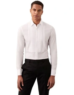 Slim Fit Tuxedo Occasion Shirt in White