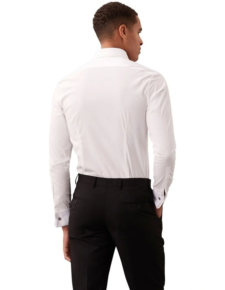 Slim Fit Tuxedo Occasion Shirt in White image 2