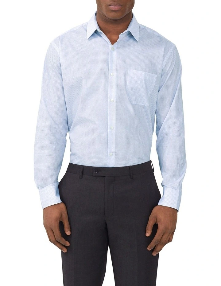 Classic Fit Mini Circle Print Shirt in Sky image 1