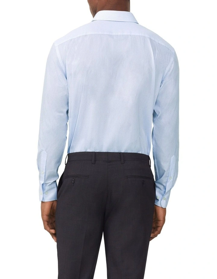Classic Fit Mini Circle Print Shirt in Sky image 2