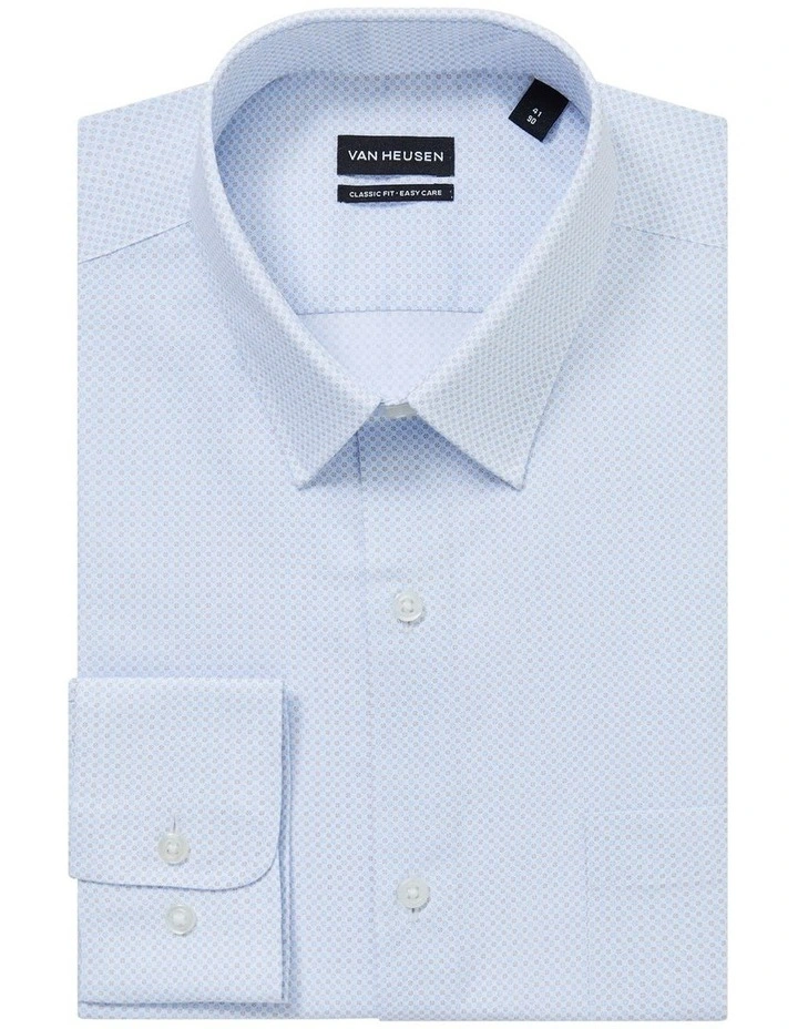 Classic Fit Mini Circle Print Shirt in Sky image 4