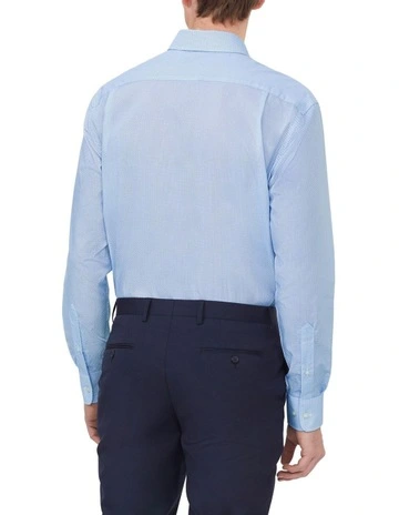 Easy Care Classic Fit Geometric Business Shirt in Sky