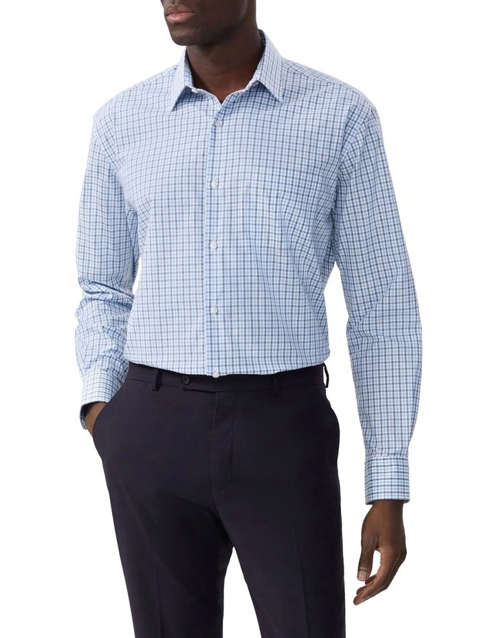 Classic Fit Gingham Check Shirt in Sky image 1