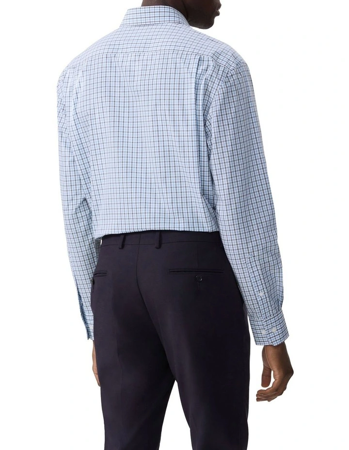 Classic Fit Gingham Check Shirt in Sky image 2