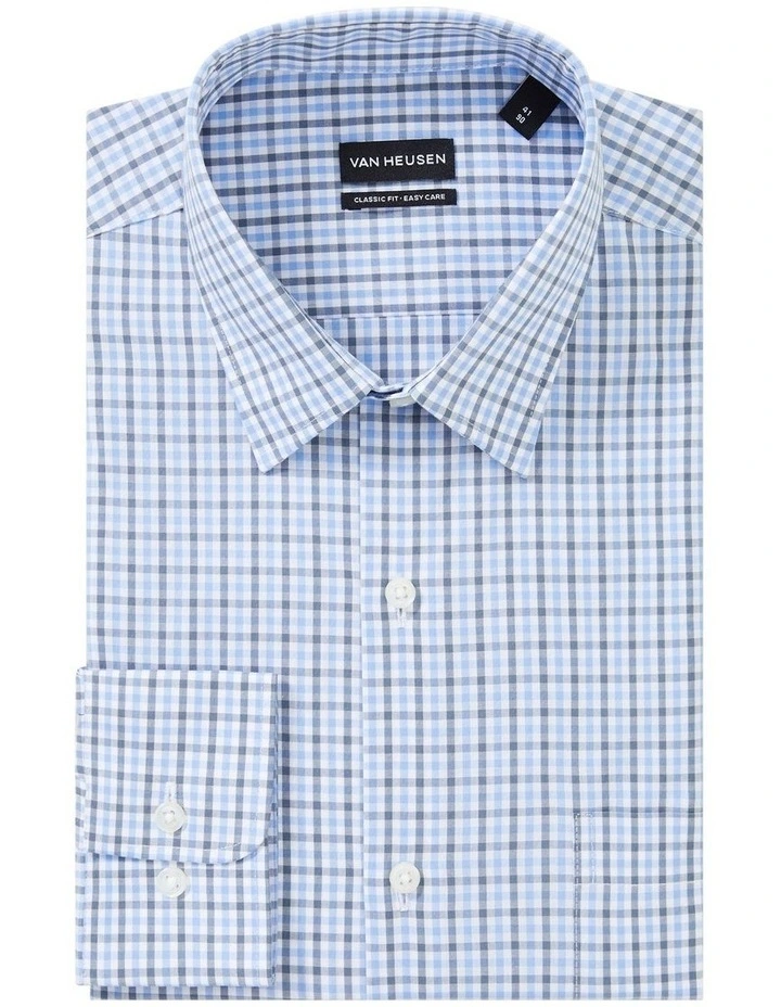 Classic Fit Gingham Check Shirt in Sky image 3