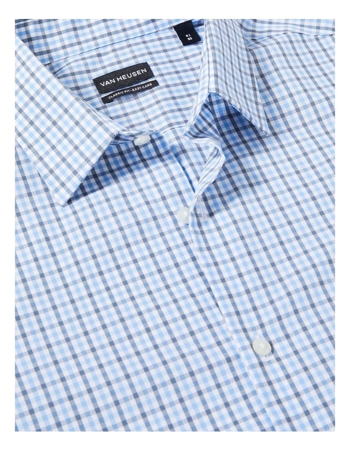 Classic Fit Gingham Check Shirt in Sky image 4