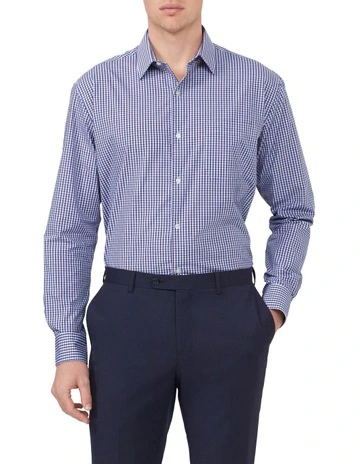 Easy Care Classic Fit Check Business Shirt in Multi