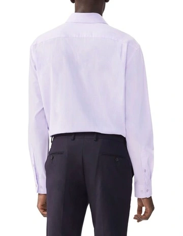 Comfort Performance Classic Fit Check Business Shirt in Lilac