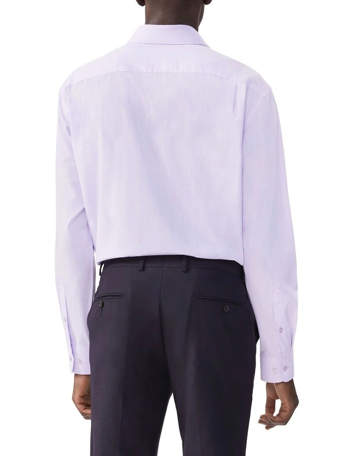 Classic Fit Self Check Shirt in Lilac image 2