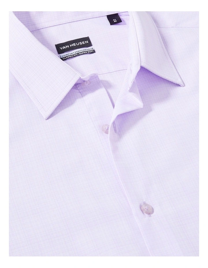 Classic Fit Self Check Shirt in Lilac image 3