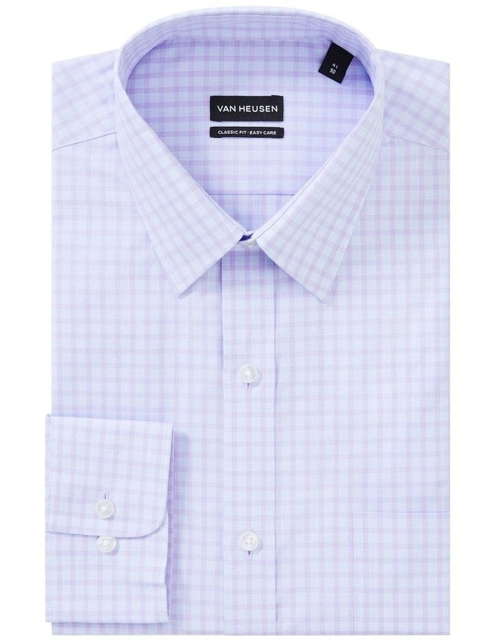 Classic Fit Solid Colour Shirt in Purple image 3