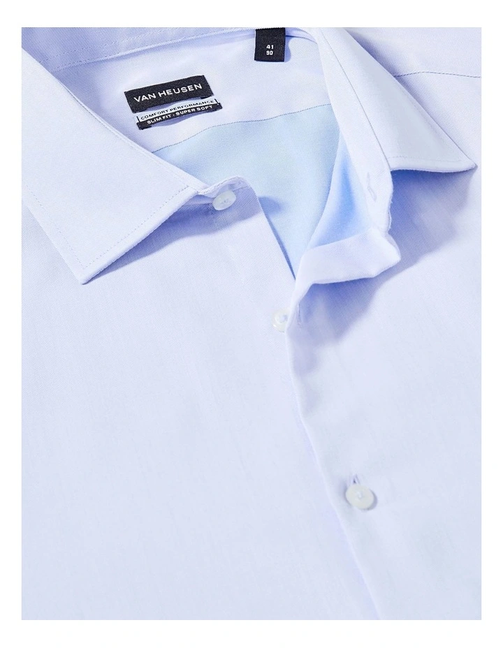 Slim Fit Bamboo Twill Shirt in Sky image 3