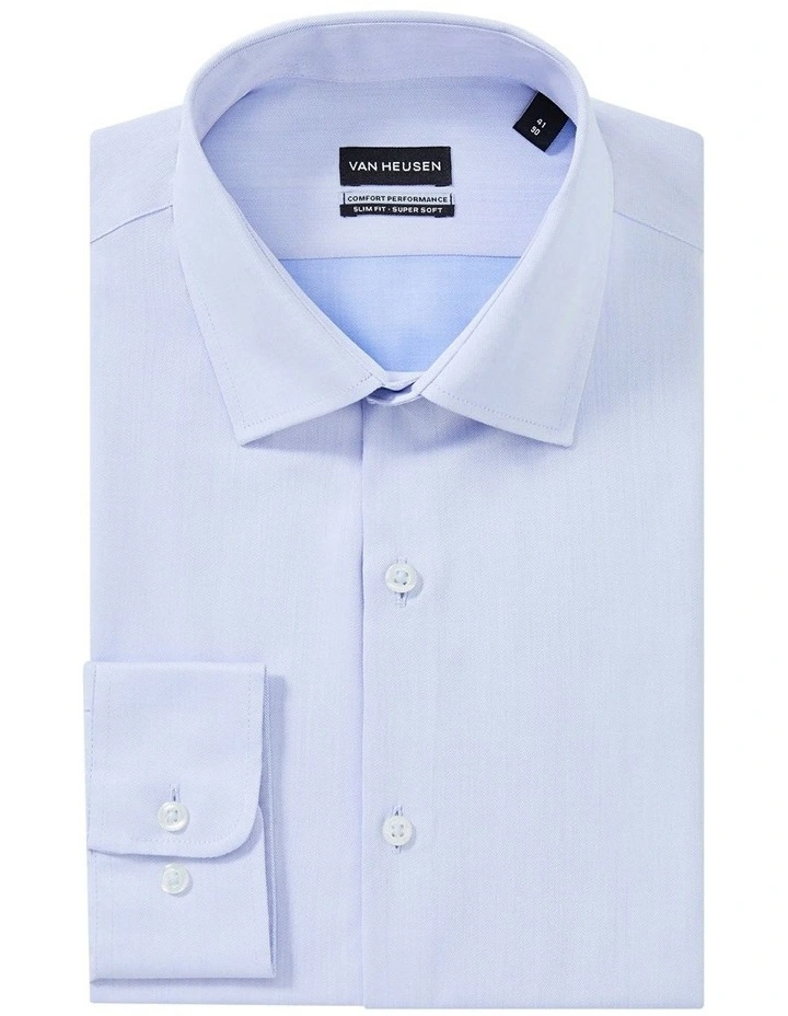 Slim Fit Bamboo Twill Shirt in Sky image 4