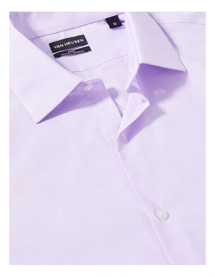 Slim Fit Plain Slub Shirt in Lilac image 3