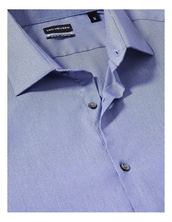 Slim Fit Dobby Textured Shirt in Navy image 4