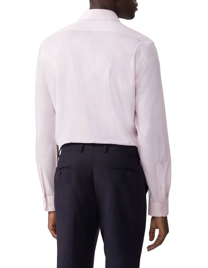 Tailored Fit Mini Stripe Shirt in Pink image 2