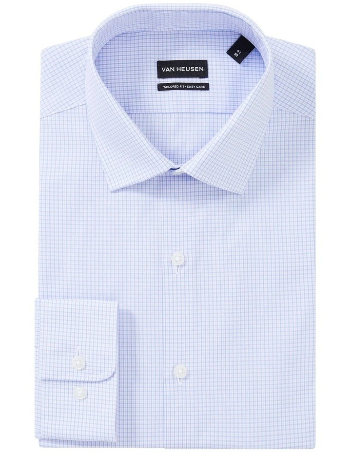 TAILORED FIT MINI POPLIN CHECK SHIRT LILAC image 3