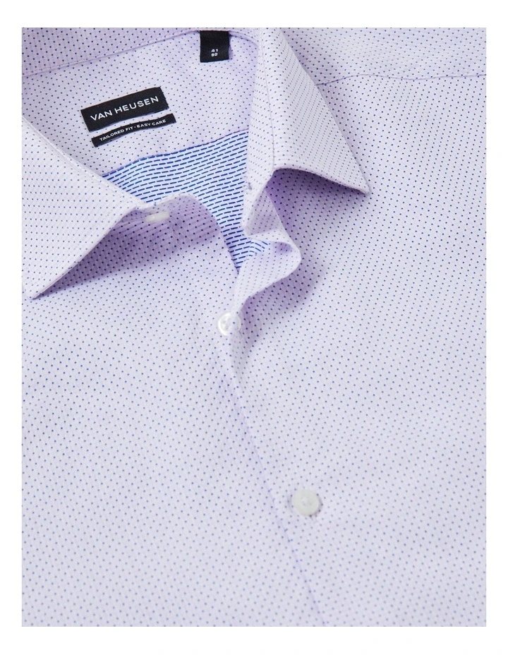 Tailored Fit Diamond Dobby Shirt in Pink image 3
