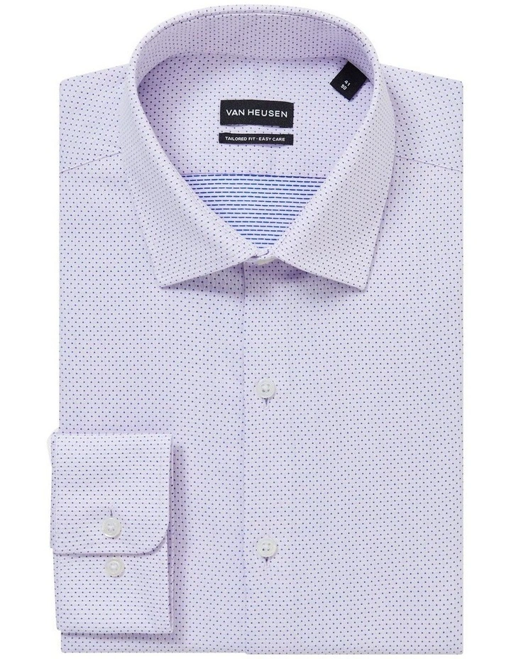 Tailored Fit Diamond Dobby Shirt in Pink image 4