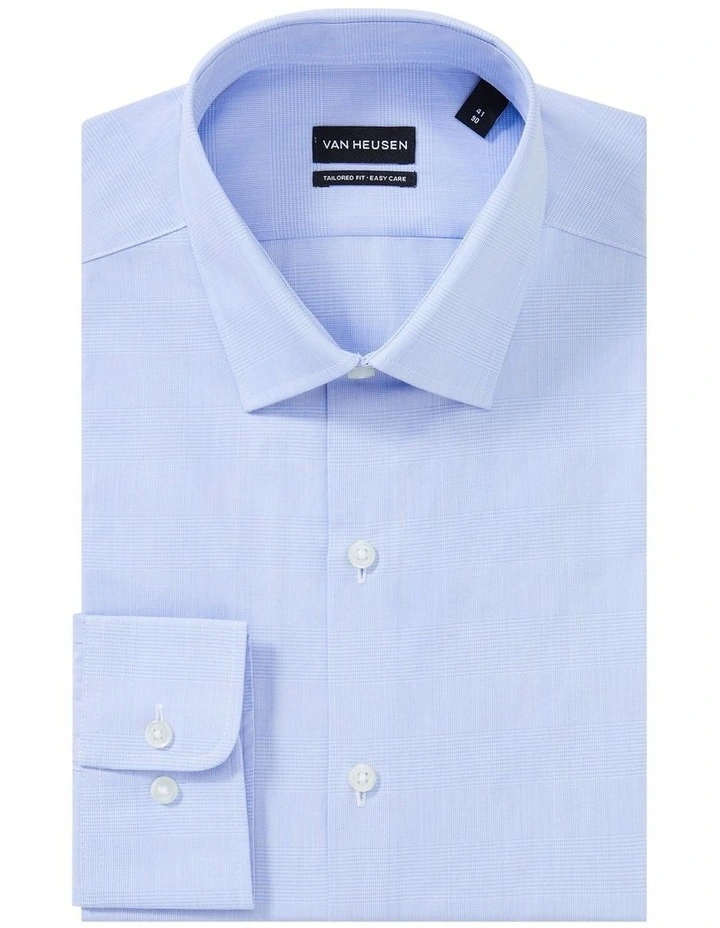 TAILORED FIT MINI POPLIN CHECK SHIRT SKY image 3