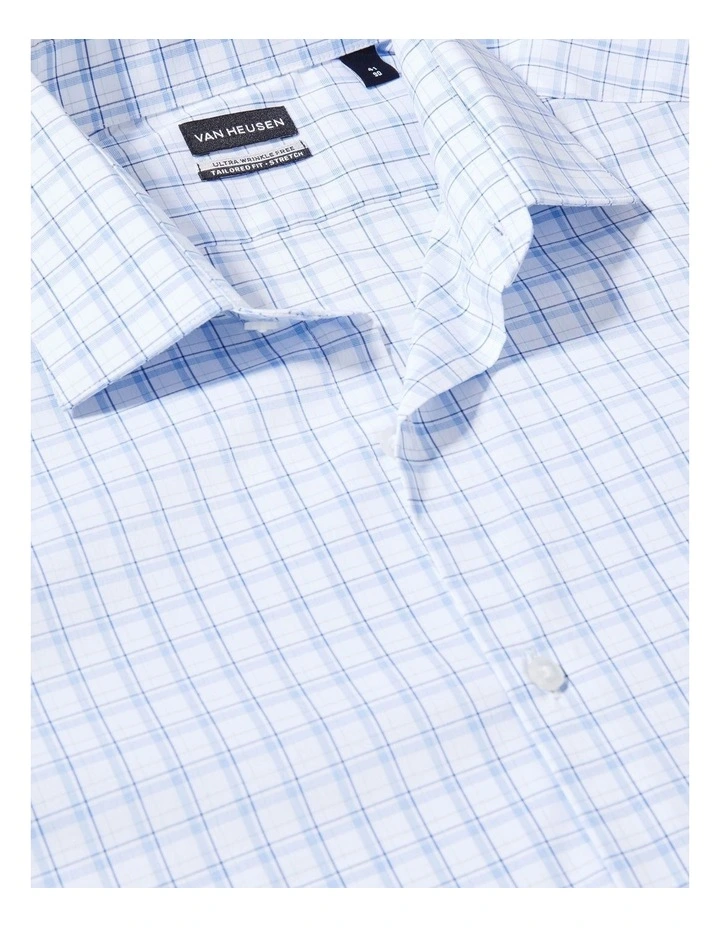 Tailored Fit Mid Check Shirt in Blue image 4