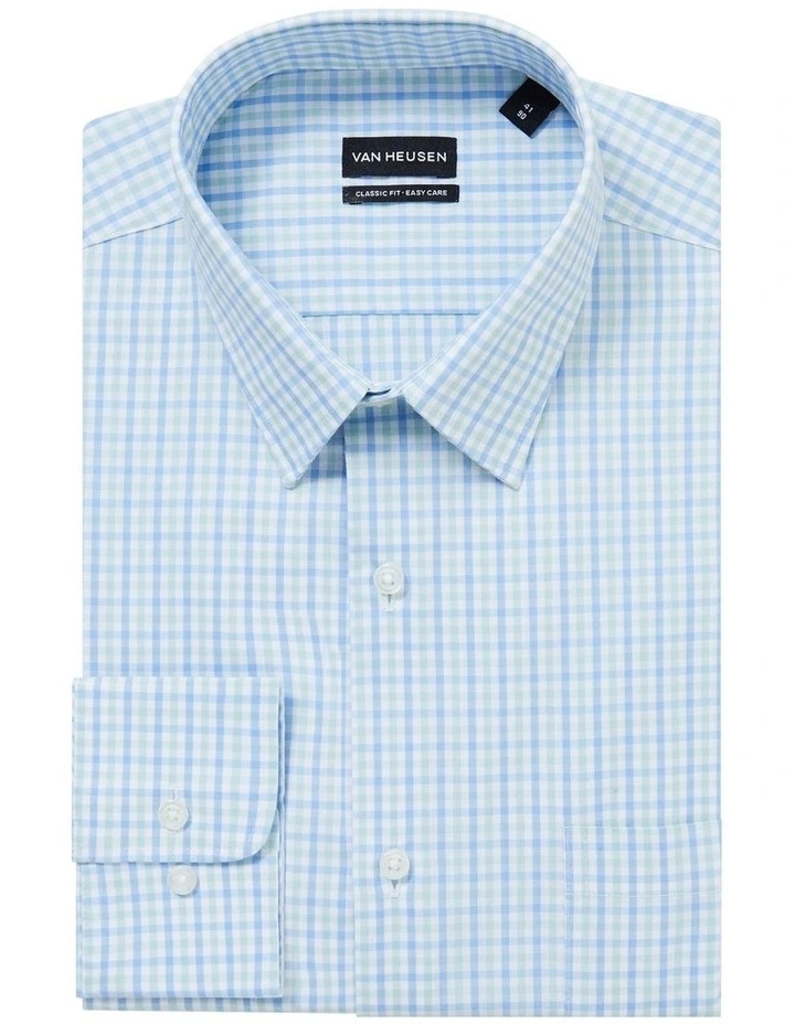 Classic Fit Gingham Check Shirt in Green image 4