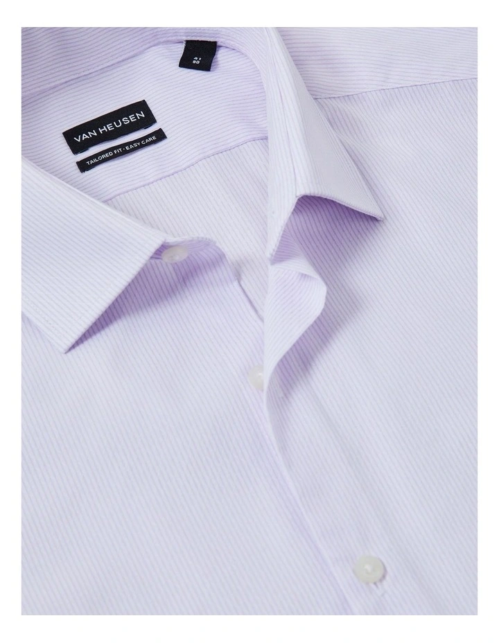 Tailored Fit Dobby Stripe Shirt in Lilac image 3