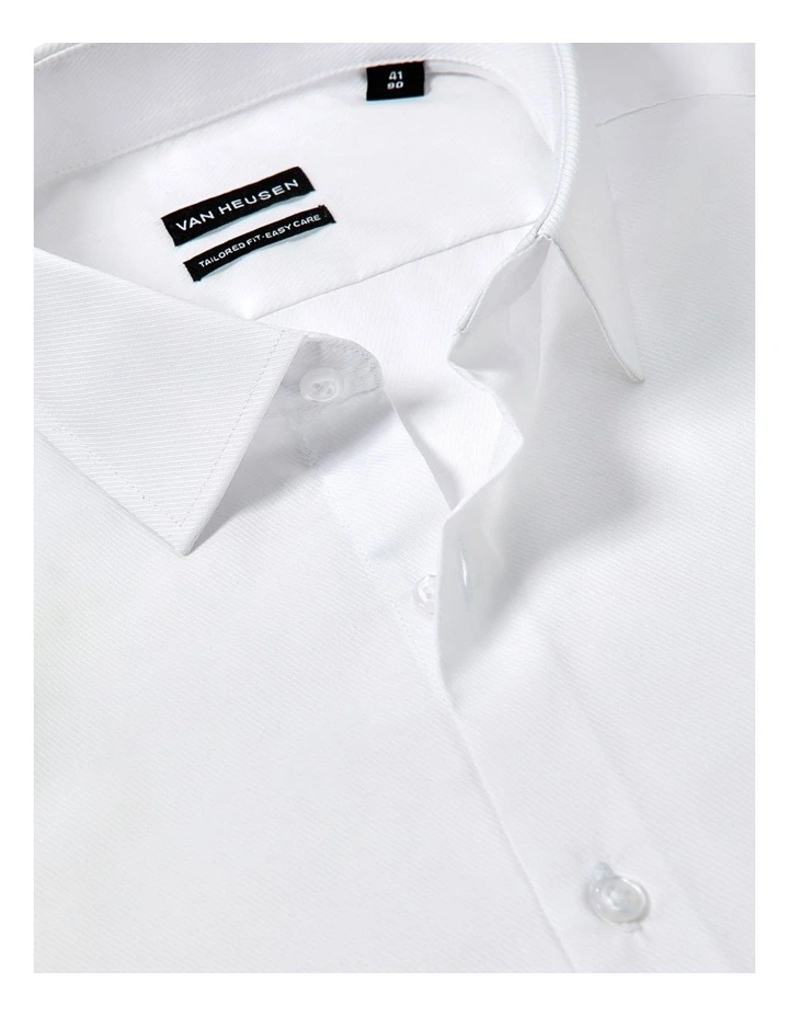 Tailored Long Sleeve Shirt in White image 3