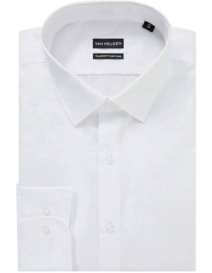 Tailored Long Sleeve Shirt in White image 4