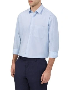 Classic Mid Check Long Sleeve Shirt in Sky