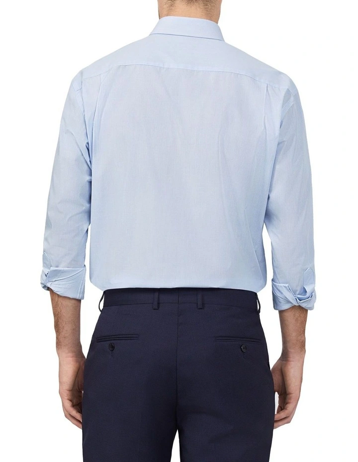 Classic Mid Check Long Sleeve Shirt in Sky image 2