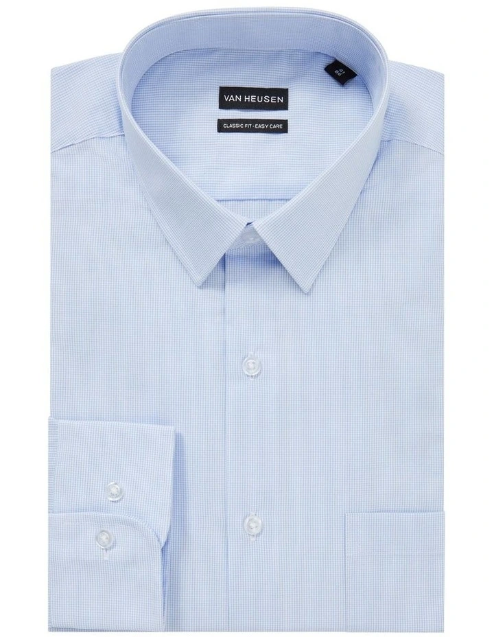 Classic Mid Check Long Sleeve Shirt in Sky image 4