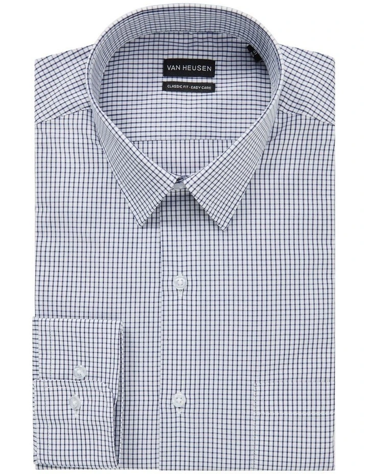 Classic Mid Check Long Sleeve Shirt in Navy image 4