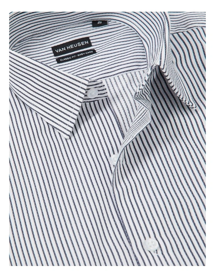 Classic Long Sleeve Stripe Shirt in Midnight Blue image 3