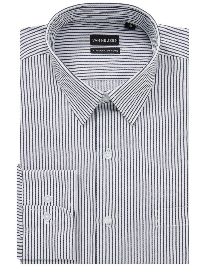 Classic Long Sleeve Stripe Shirt in Midnight Blue image 4