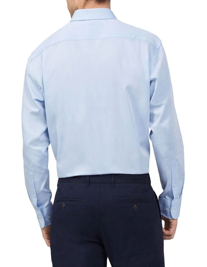 Classic Long Sleeve Dobby Shirt in Sky image 2