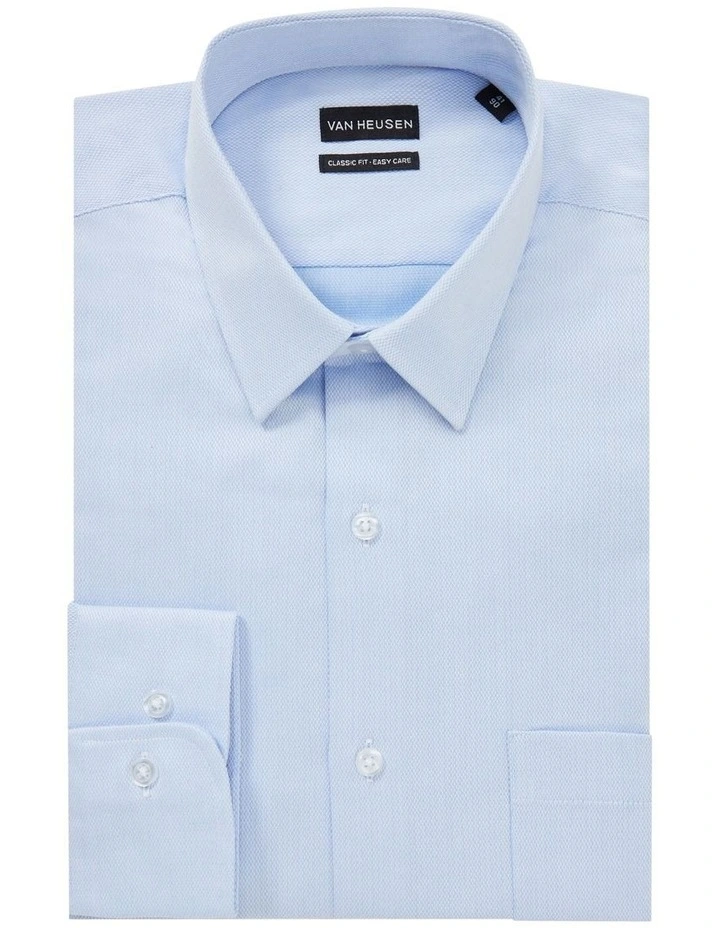 Classic Long Sleeve Dobby Shirt in Sky image 4