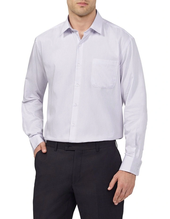 Classic Dobby Long Sleeve Shirt in Lilac image 1