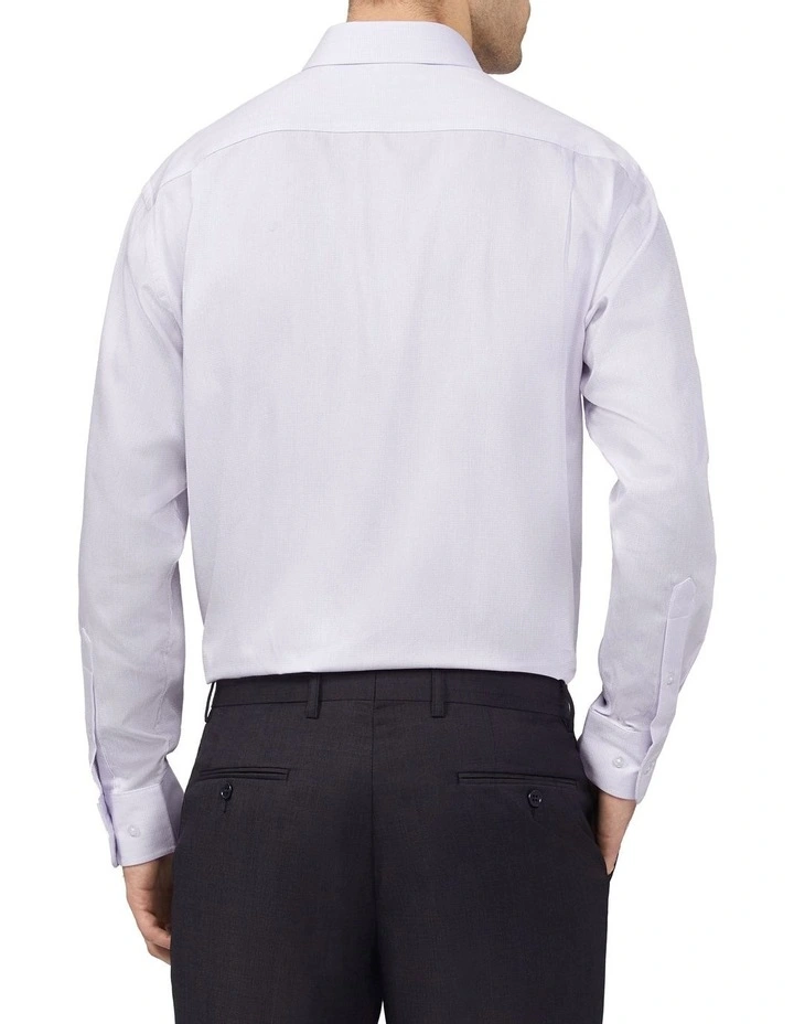 Classic Dobby Long Sleeve Shirt in Lilac image 2