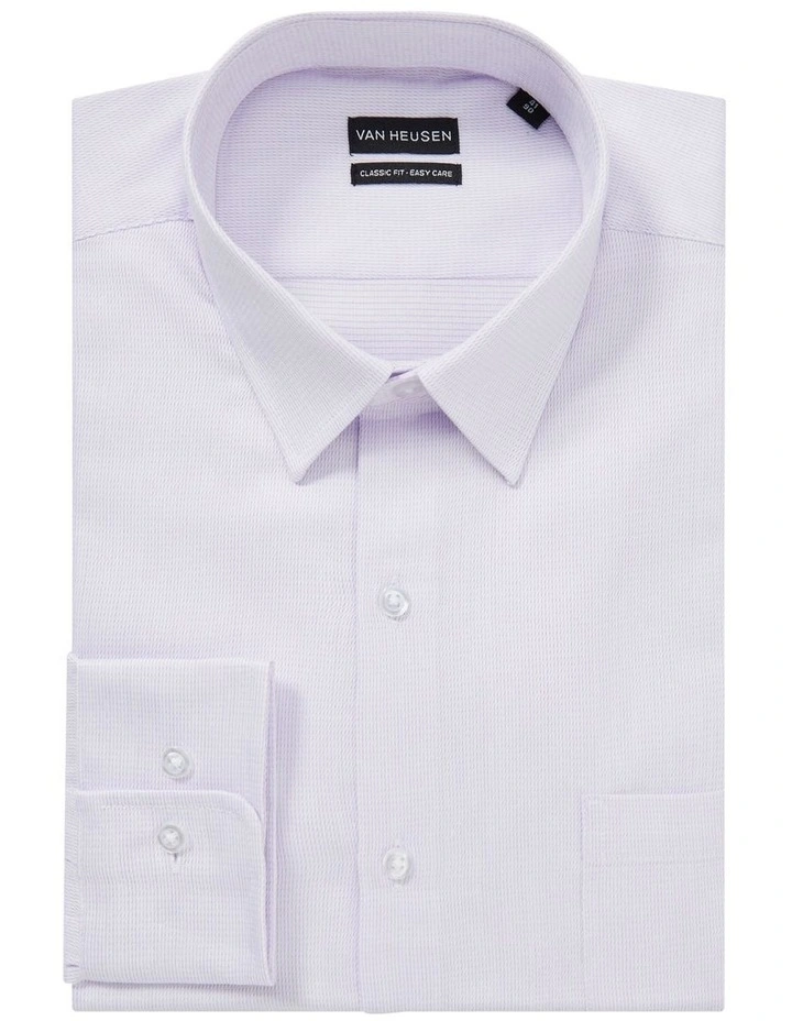 Classic Dobby Long Sleeve Shirt in Lilac image 3