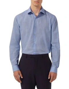 Puppytooth Check Shirt in Sky