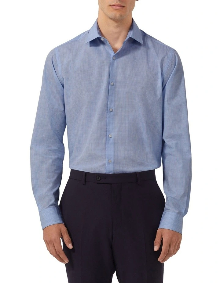 Puppytooth Check Shirt in Sky image 1