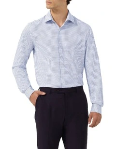 Heritage Weave Check Shirt in Midnight