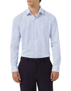 Heritage Weave Check Shirt in Midnight