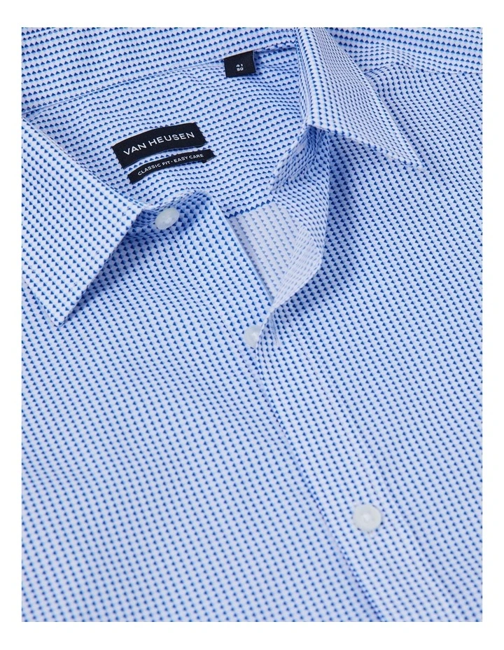 Classic Fit Dot Print Shirt in Blue image 3